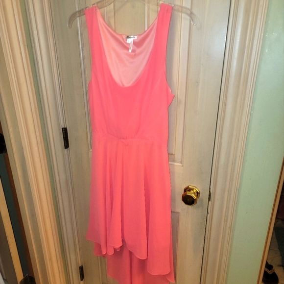 Dresses & Skirts - Misses Sz L Coral Dress Marineblu Sleeveless Partial Open Back Longer In Back